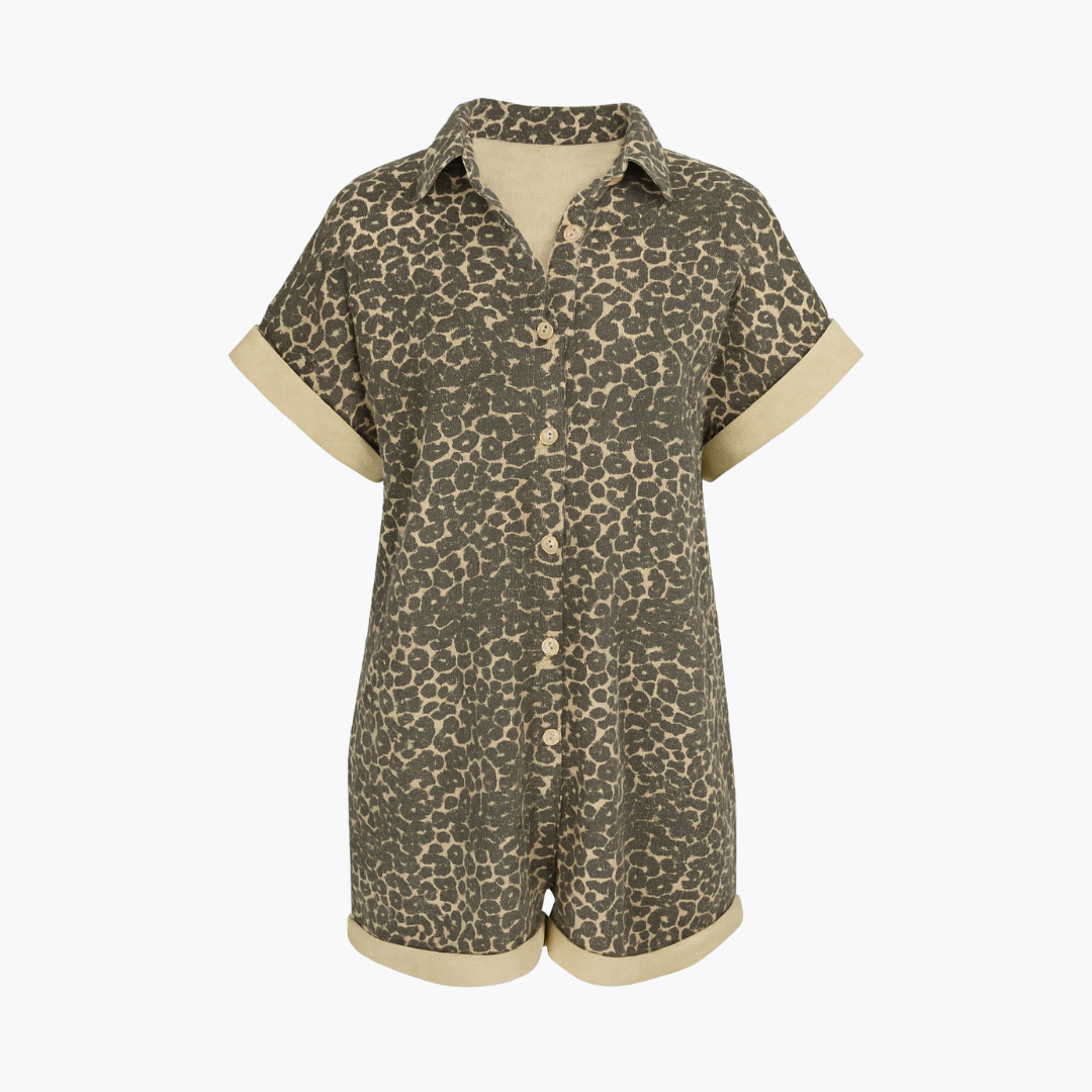 AVA & GRACE VAN™ | Effortless Leopard Print Shirt Dress